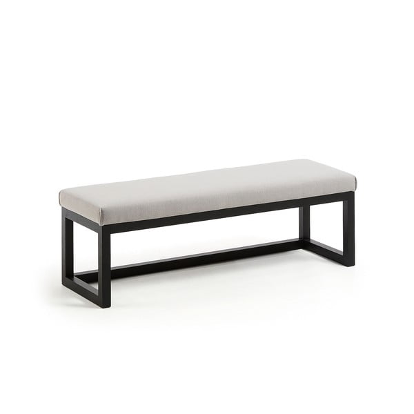 Juodos spalvos/pilkai smėlinės spalvos suolas Loya – Kave Home-image-2