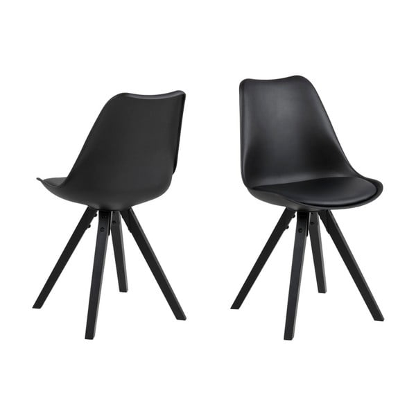 2 juodų valgomojo kėdžių rinkinys Actona Dima