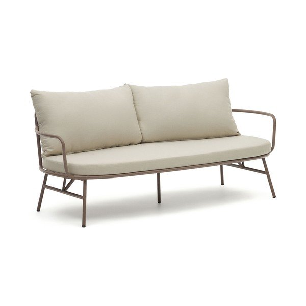 Sodo sofa kreminės spalvos iš metalo Bramant – Kave Home-image-2