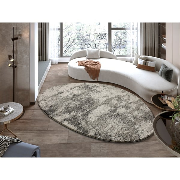 Pilkas ovalus kilimas Universal Niamey, 160 x 230 cm-image-2