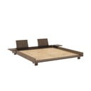 Rudos spalvos iš pušies masyvo dvigulė lova su lovos grotelėmis 180x200 cm Social – Karup Design