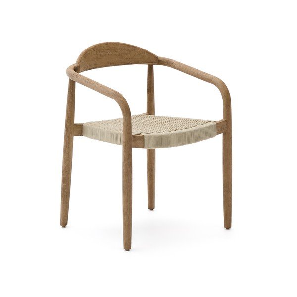 Smėlio spalvos/natūralios spalvos medžio masyvo valgomojo kėdė Nina – Kave Home