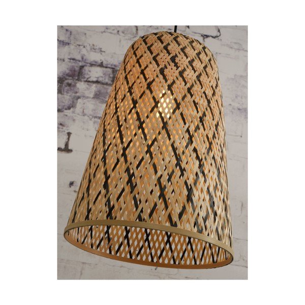 Pakabinamas bambukinis šviestuvas Good&Mojo Kalimantan, ⌀ 34 cm-image-3