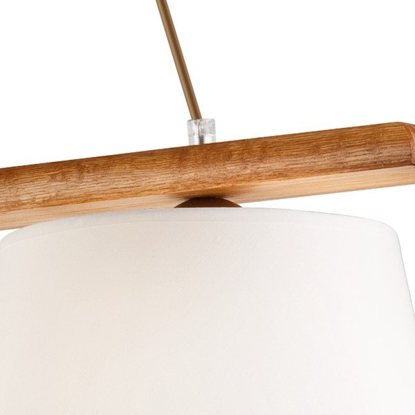 Kabantis šviestuvas rudos spalvos ø 25 cm su tekstiliniu gaubtu Aida – LAMKUR-image-4