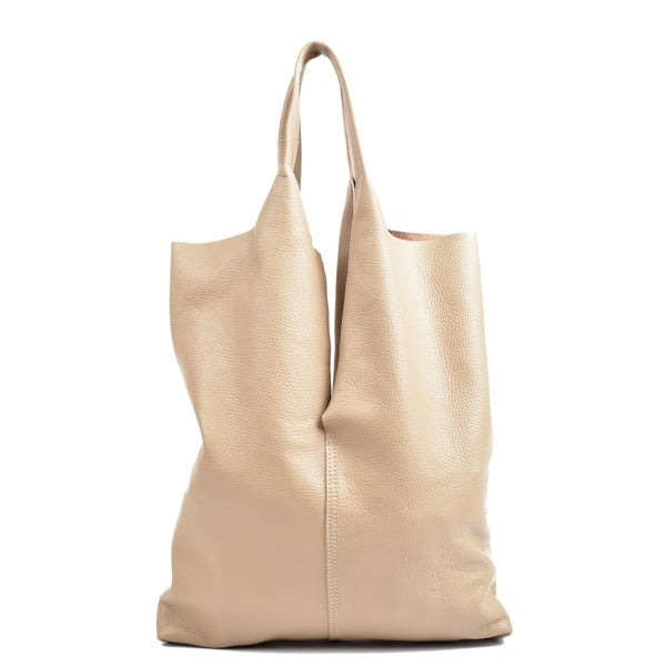 Rudos ir smėlio spalvos odinis pirkinių krepšys Isabella Rhea Palia