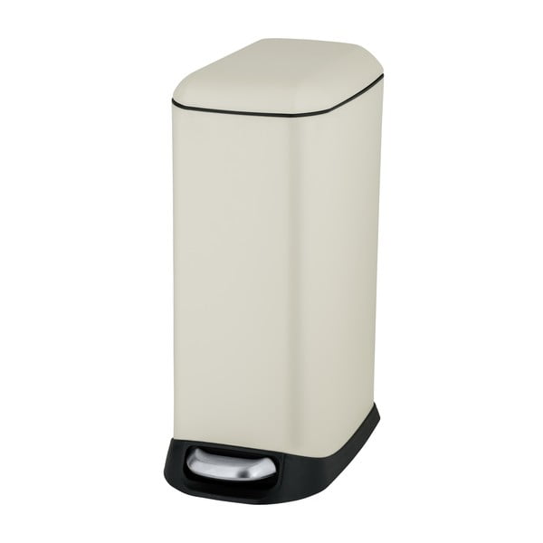Kreminės spalvos iš plieno šiukšliadėžė su pedalu 12 l Design – Wenko