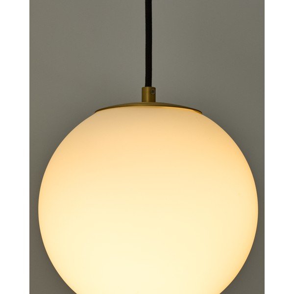 Baltos spalvos/auksinės spalvos kabantis šviestuvas ø 10 cm su stiklo gaubtu Brisia – Kave Home-image-2