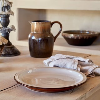 Lėkštė iš akmens masės raudonos plytų spalvos/smėlio spalvos ø 26 cm Poterie – Casafina
