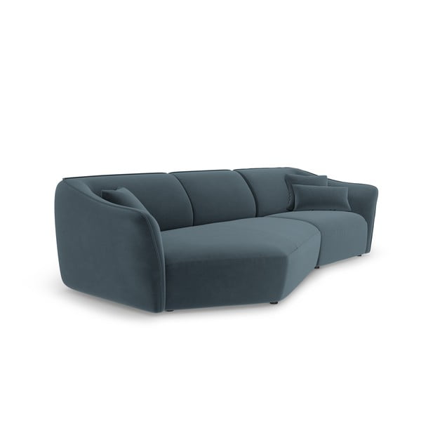 Iš velveto kampinė sofa mėlynos spalvos Tokyo – Cosmopolitan Design-image-2