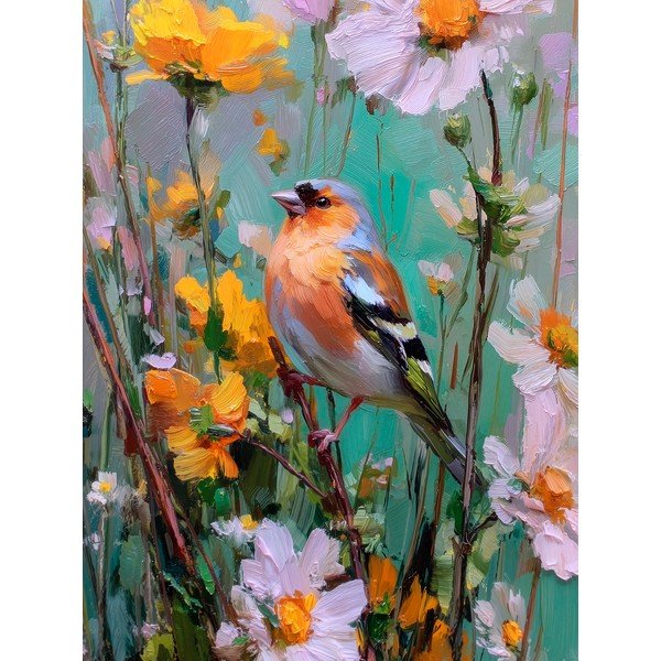 Spausdintas paveikslas su rėmeliu 60x80 cm Fringilla – Styler