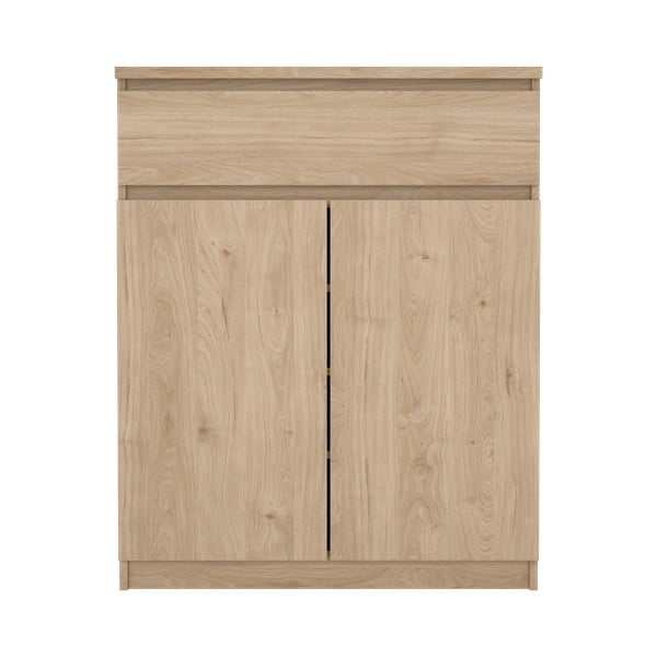 Natūralios spalvos šoninė spintelė iš ąžuolo 80x100x40 cm Naia – Tvilum