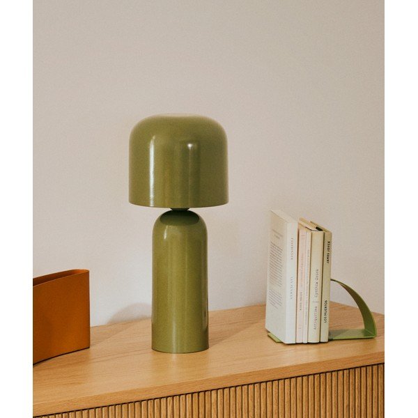 Žalios spalvos iš metalo stalinis šviestuvas (aukštis 38 cm) Monze – Kave Home-image-1