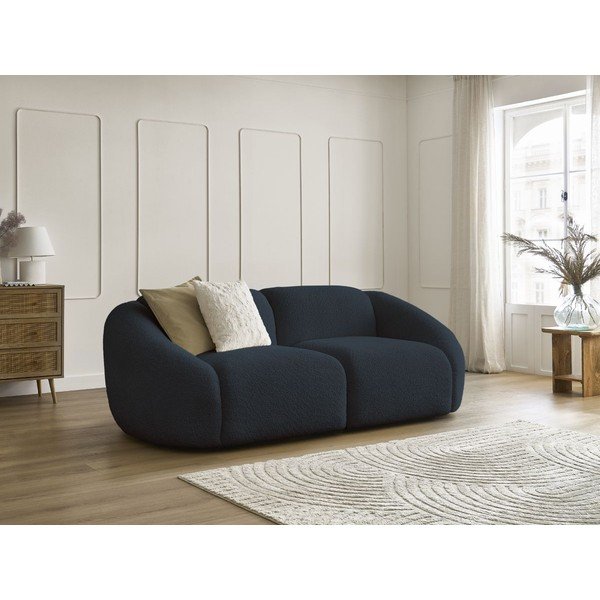 Iš boucle sofa tamsiai mėlynos spalvos 230 cm Tina – Bobochic Paris-image-1
