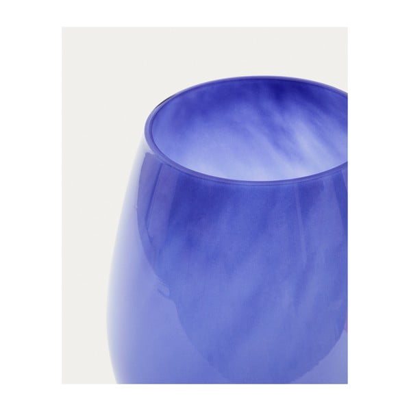 Mėlynos spalvos iš stiklo  vaza (aukštis 26 cm) Kelse – Kave Home-image-4