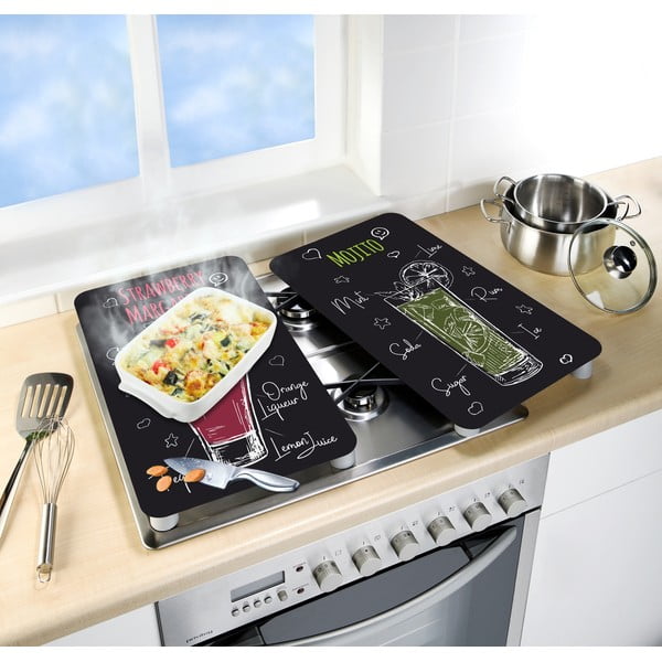 2 stiklinių dangčių rinkinys Wenko Margarita viryklei, 52 x 30 cm-image-1