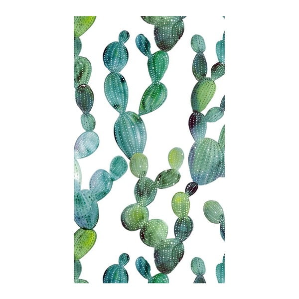 Paplūdimio rankšluostis su spausdintu užrašu "Good Morning Cactus", 100 x 180 cm