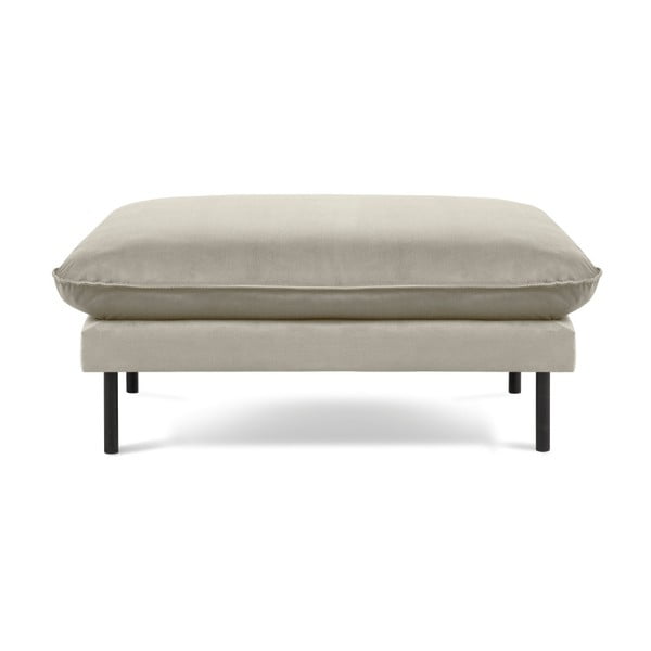 Smėlio spalvos aksominis pufas Cosmopolitan Design Vienna, 100 x 80 cm-image-2