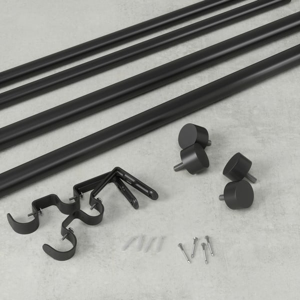 Plieninis ištraukiamas dvigubas užuolaidos strypas 91 - 168 cm Cappa - Umbra-image-4