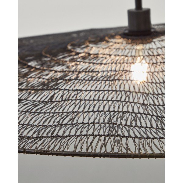 Kabantis šviestuvas juodos spalvos ø 100 cm Makai – Kave Home-image-3