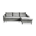 Šviesiai pilka velvetinė kampinė sofa Miuform Stylish Stan, dešinysis kampas