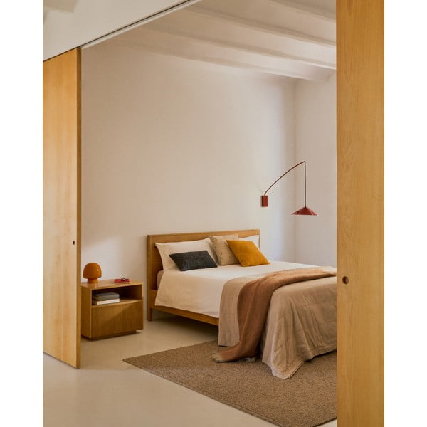 Šviesiai rudos spalvos iš medvilnės dygsniuota lovatiesė 240x260 cm Isor – Kave Home-image-1