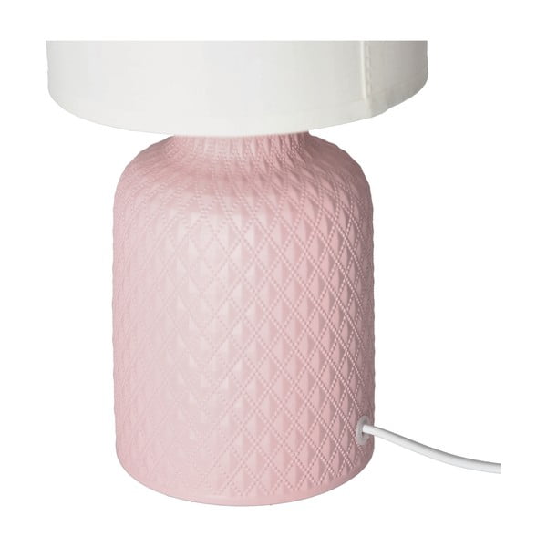 Stalinis šviestuvas rožinės spalvos (aukštis 32 cm) su tekstiliniu gaubtu Iner – Candellux Lighting-image-3