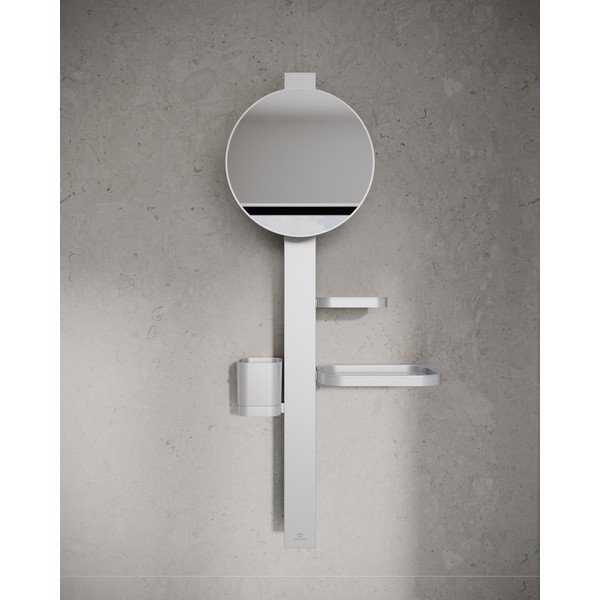 Sieninis veidrodis su lentyna/su laikikliu ø 20,5 cm ALU+ – Ideal Standard-image-1