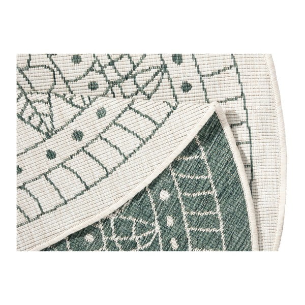 Žalias dvipusis lauko kilimas NORTHRUGS Porto, ø 140 cm-image-3