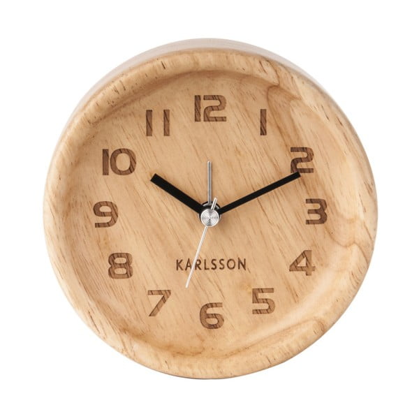 Karlsono šviesaus ąžuolo laikrodis, ø 11 cm