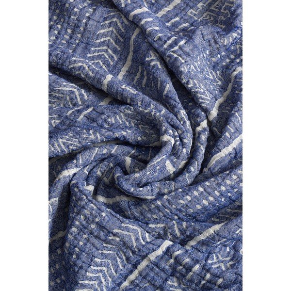 Mėlyna muslino lovatiesė dvigulei lovai 220x240 cm Etno - Mijolnir-image-1