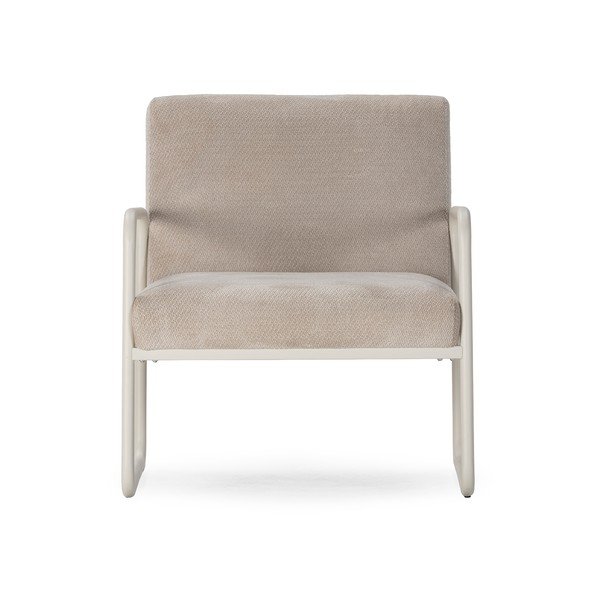 Smėlio spalvos iš šenilinio audinio krėslas Vince – MOME-image-2