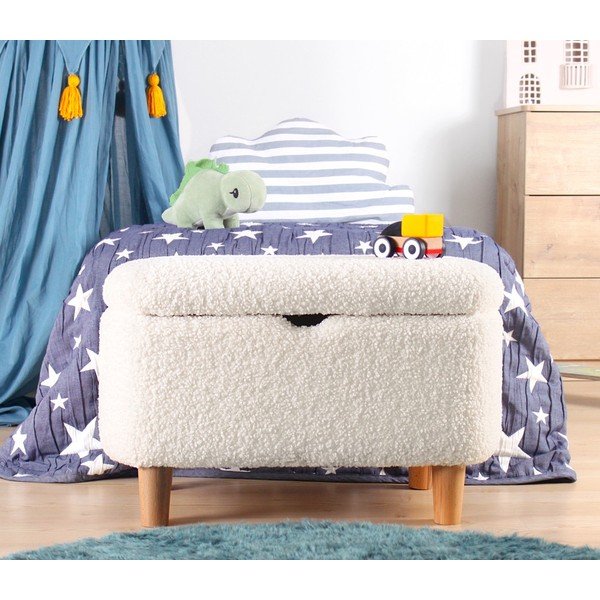 Baltos spalvos vaikiškas suoliukas Moouv – Hanah Home-image-1