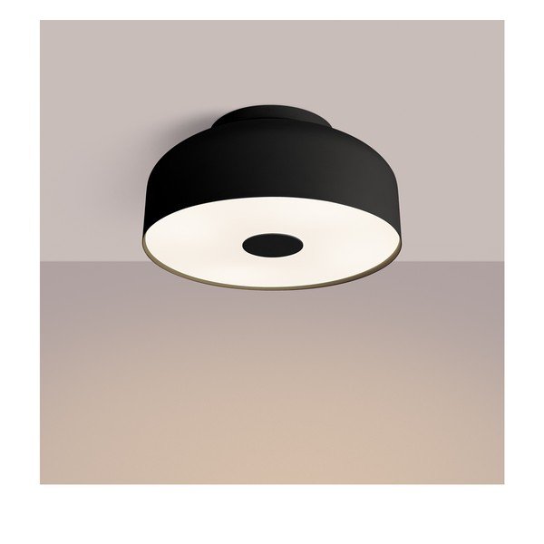 Juodos spalvos lubinis šviestuvas ø 30 cm Blacko – Sollux-image-4