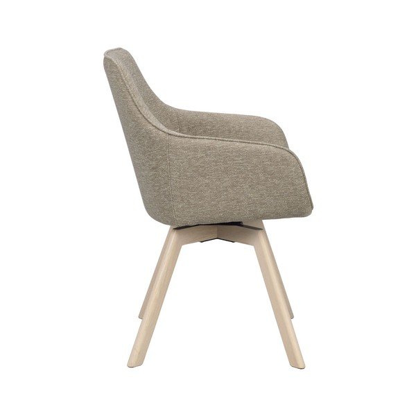 Smėlio spalvos iš audinio valgomojo kėdžių komplektas 2 vnt. Alison – Rowico-image-3