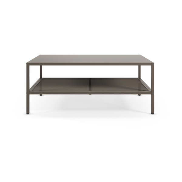 Pilkos spalvos iš metalo kavos staliukas 60x100 cm Fayna – Marckeric-image-2