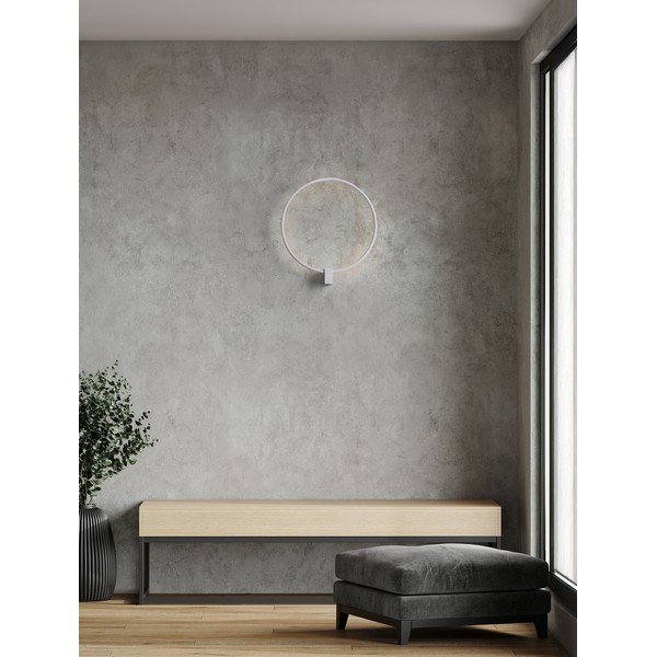 Matinės baltos spalvos iš aliuminio sieninė lempa LED su pritemdymo funkcija Cercio – Nova Luce-image-1