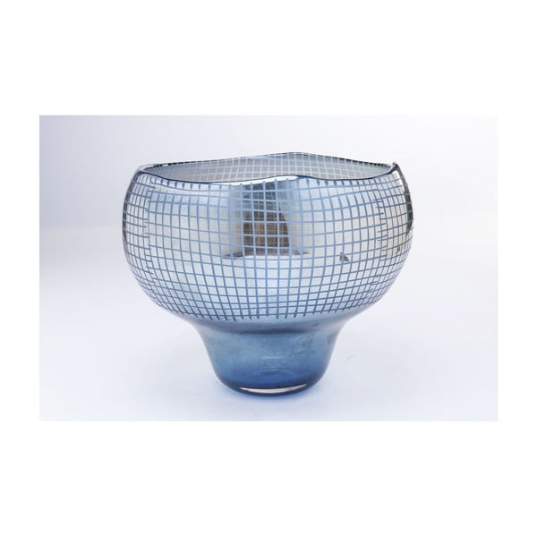 Mėlyna vaza "Kare Design", aukštis 28 cm