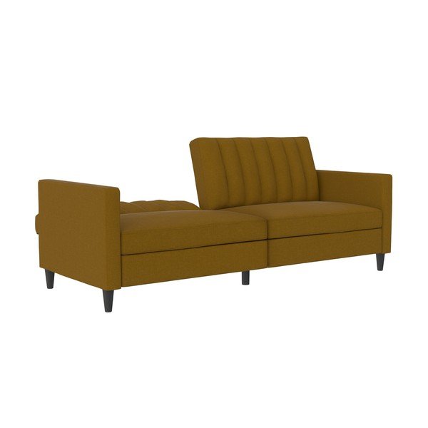 Sulankstoma sofa geltonos spalvos 86 cm Celine – Støraa-image-2