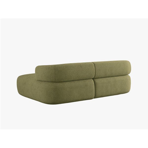 Žalios spalvos kampinė sofa iš boucle (su dešiniuoju kampu/su gultu) Jenny – Micadoni -image-2