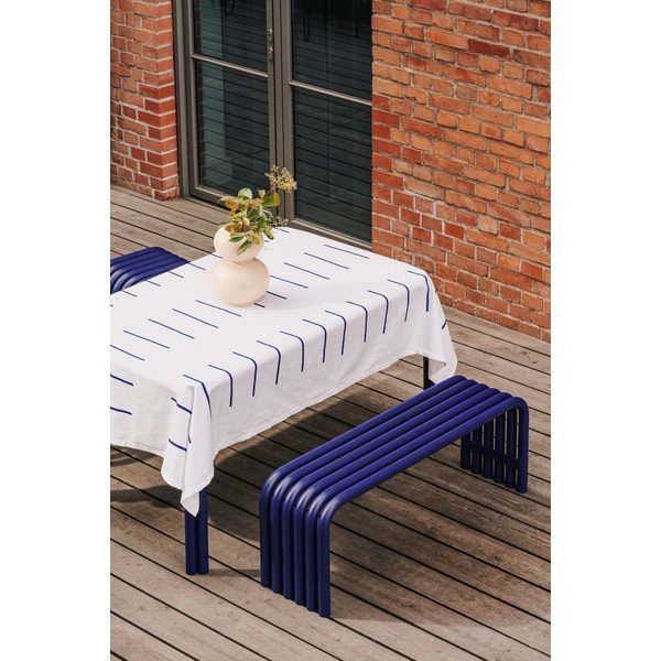 Mėlynos spalvos metalinis sodo suoliukas Nokk – noo.ma-image-1