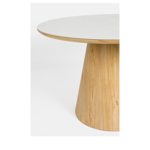 Apvalios formos valgomojo stalas su akmens stalviršiu ø 115 cm Almira – White Label-image-3