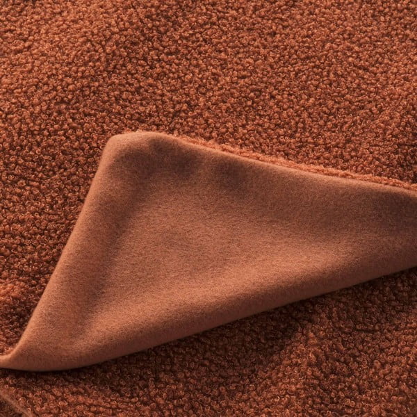 Raudona/oranžinė fleece tipo antklodė ir pledas 180x220 cm Curly Wooly – douceur d'intérieur-image-1