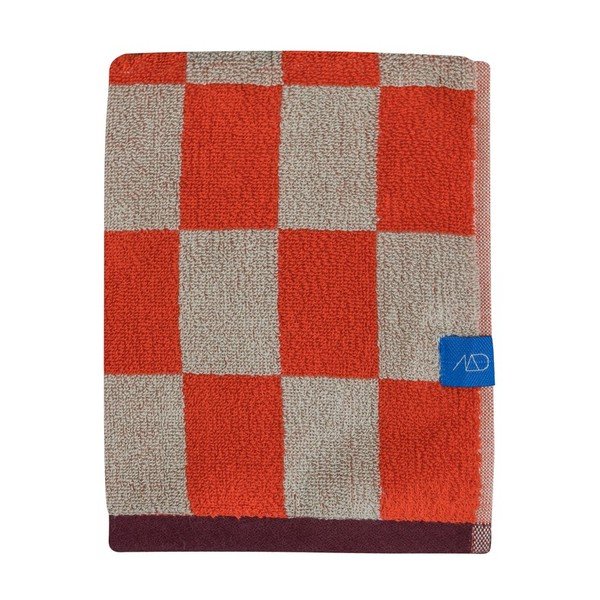 Oranžinės spalvos/smėlio spalvos iš frote audinio iš organiškos medvilnės rankšluostis 50x90 cm Retro – Mette Ditmer Denmark