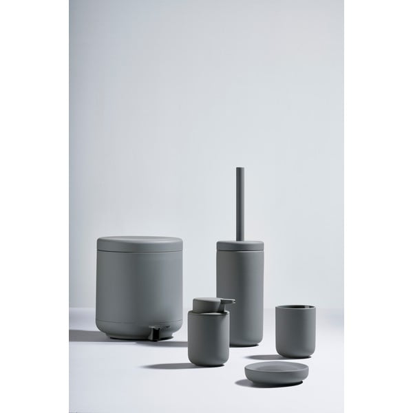 Pilka šiukšliadėžė su pedalu Zone UME, 4 l-image-1