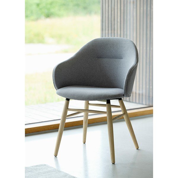 Ąžuolo pilka valgomojo kėdė Unique Furniture Teno-image-1