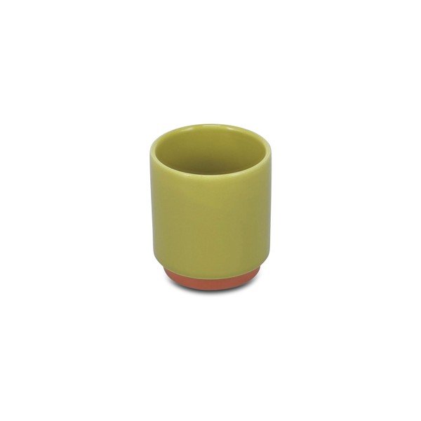 Žalios spalvos/oranžinės spalvos iš molio puodelis 270 ml Duo – ONA-image-3