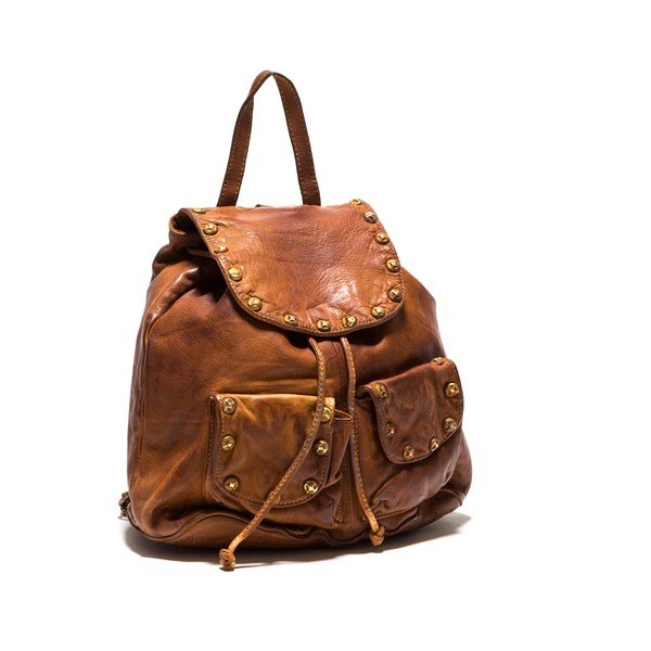 Odinė kuprinė Anna Luchini 8 Cognac-image-1