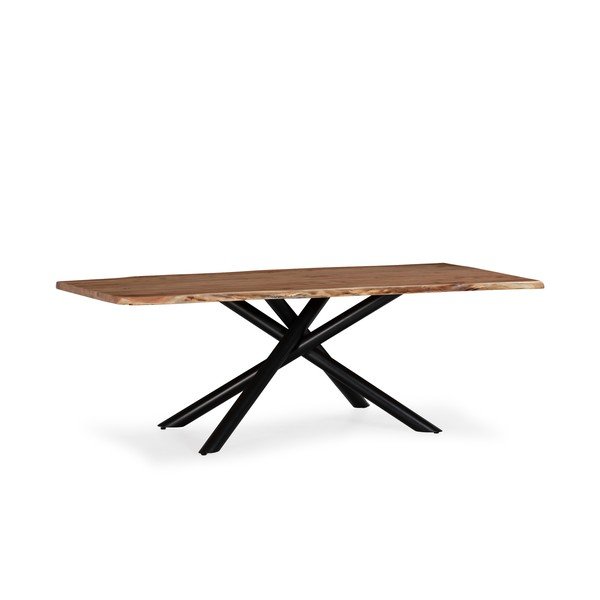 Iš akacijos masyvo valgomojo stalas 100x220 cm Anuri – MOME