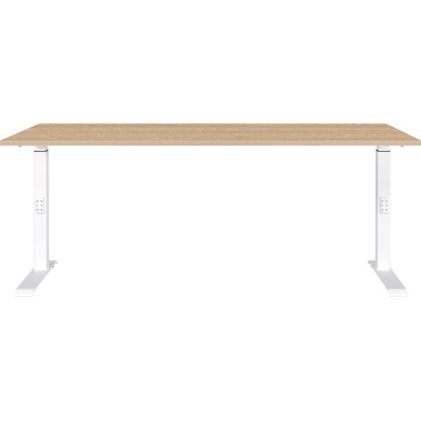 Reguliuojamas darbo stalas su ąžuolo dekoro stalviršiu 80x180 cm Downey – Germania-image-1