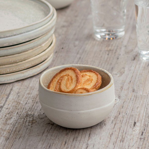 Maži dubenys baltos spalvos/smėlio spalvos iš akmens 2 vnt. Sand Grain – Mette Ditmer Denmark-image-3